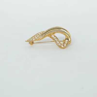 Brosch (Guldfärgad) Okänd metall