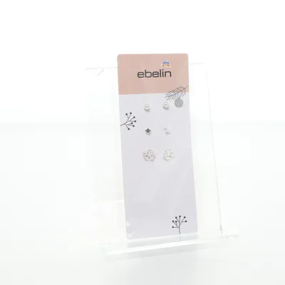 Earrings (Silver, White) from Ebelin Unknown metal