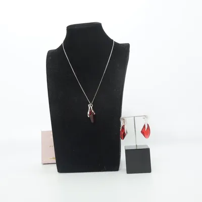 Parure de bijoux (Rouge, Argent) de Avon Métal inconnu