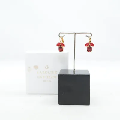 Earrings (Red, Gold) from Caroline Svedbom Unknown metal