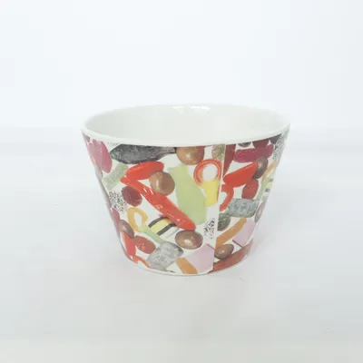 Skål (Vit, Flerfärgad) från Dorre