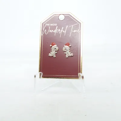 Örhängen (Silverfärgad, Röd) från Lovisa Okänd metall