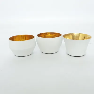 Candle holder (White, Gold) from Skultuna