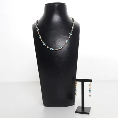 Sieradenset (Goud, Blauw, Wit) Onbekend materiaal