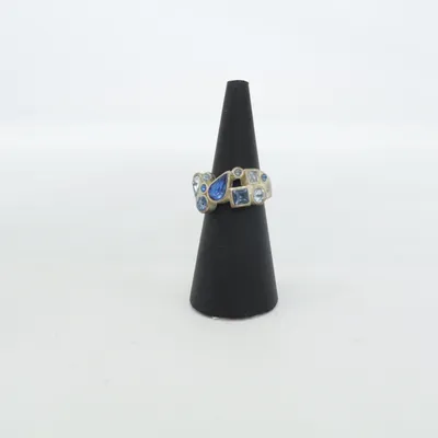 Ring (Sølv, Blå) Ukendt metal