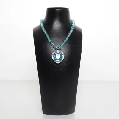 Necklace (Blue, Silver) Unknown metal