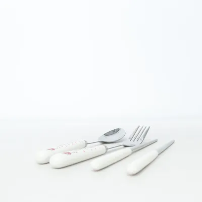 Bestick (Vit, Silverfärgad, Röd) från Hello Kitty