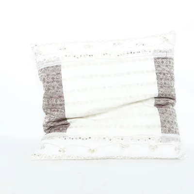 Cushion (White, Brown, Multicolored) from Indiska Cotton, Metallic fiber, Viscose