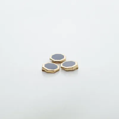 Manchetknopen (Blauw, Goud) Onbekend materiaal