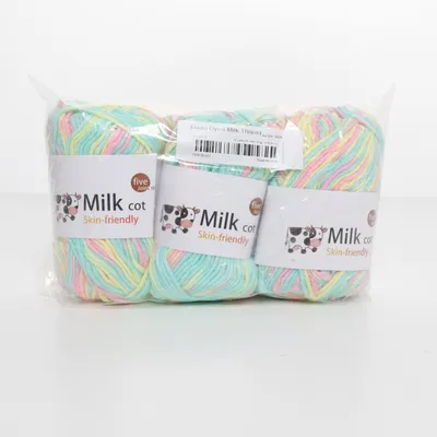 Yarn (Turquoise, Multicolored) from Milk