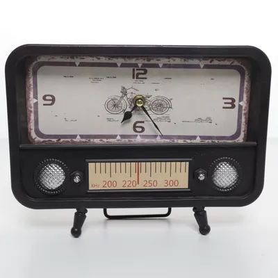 Table clock (Multicolored, Black) from Quartz  