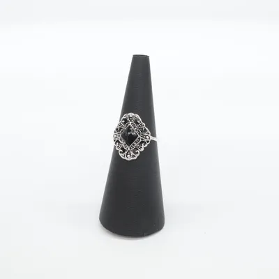 Ring (Zilver, Zwart) Onbekend materiaal