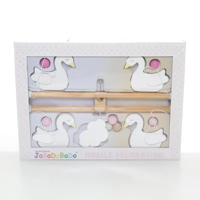 Baby mobiel (Wit, Geel, Roze) van JaBaDaBaDo