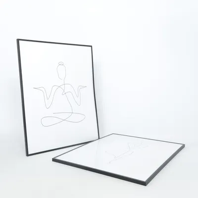 Väggdekoration (Vit, Svart)