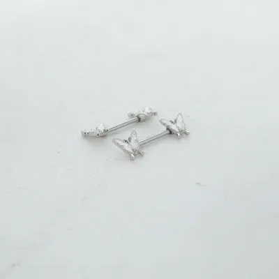 Piercingsmycke (Silverfärgad) Okänd metall