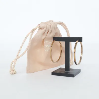 Earrings (Gold, Beige) from Fossil Unknown metal