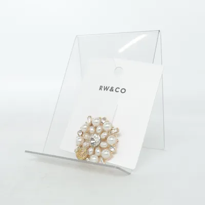Brosche (Gold, Weiß) von RW&CO Unbekanntes Metall