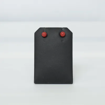 Oorbellen (Rood, Zilver) Onbekend materiaal