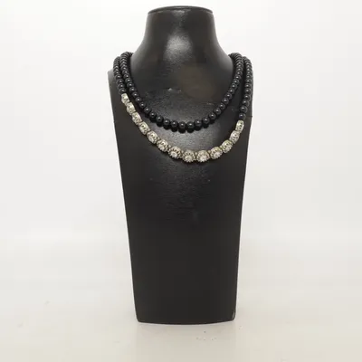 Halskæde (Sort, Sølv) fra Pearls for Girls Ukendt metal