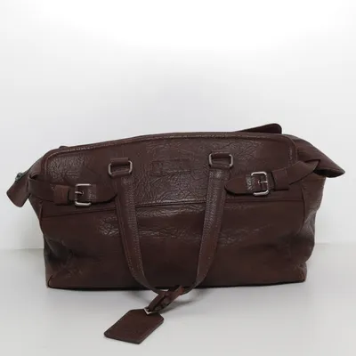 Portmanteau (Brown) from Massimo Dutti Cotton, Leather