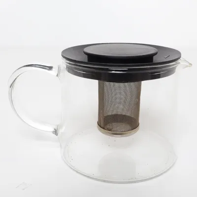 Theepot (Zwart, Transparant)