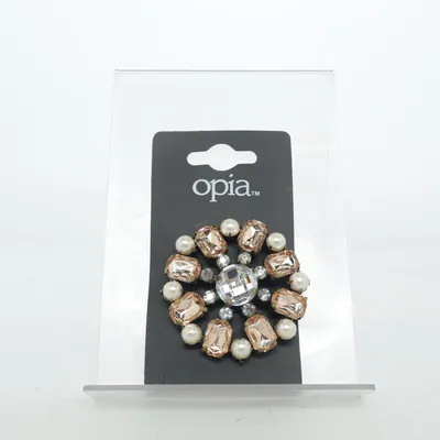 Brooch (Beige, White, Multicolored) from Opia Unknown metal
