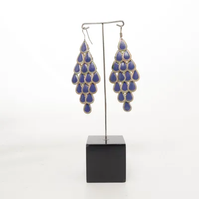 Earrings (Blue, Gold) Unknown metal