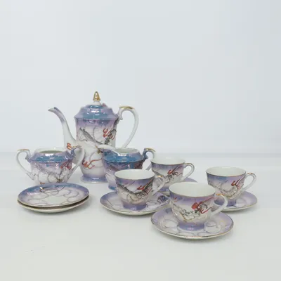 Servis (Blå, Vit, Flerfärgad)