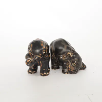 Beeldje (Zwart, Bruin) van Royal Copenhagen