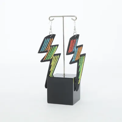 Oorbellen (Zwart, Meerkleurig) van Fashion Jewelry Onbekend materiaal