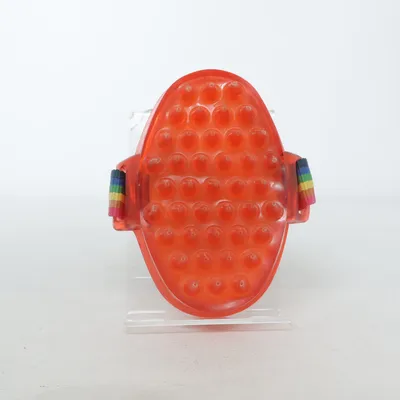 Pälsborste (Gummistriegel mit integriertem Schwamm, Pferdepflege)