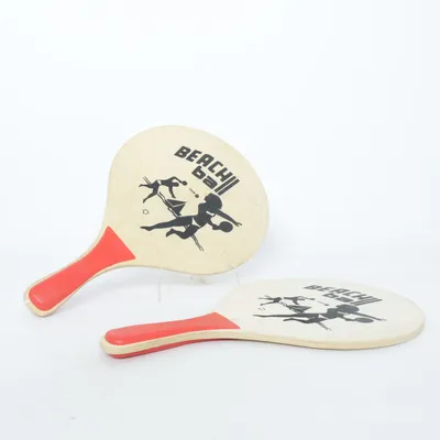 Strandtennisbat (Beige, Rød, Sort) fra Beachball