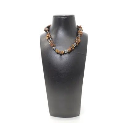 Halsband (Brun, Svart) Bärnsten