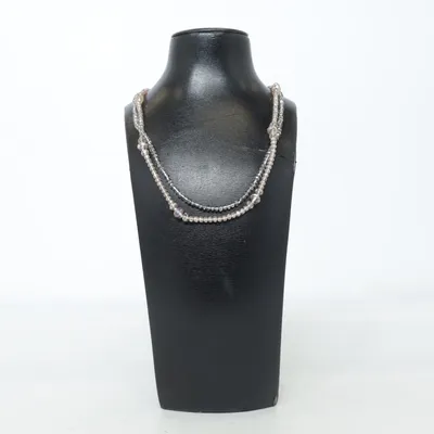 Halsband (Rosa, Silverfärgad) från Pearls for Girls Glas, Okänd metall