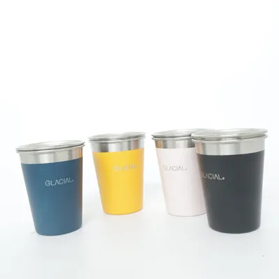 Drinking glass (Black, Pink) from Glacial
