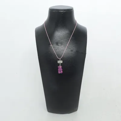 Collier (Rose, Violet) Métal inconnu