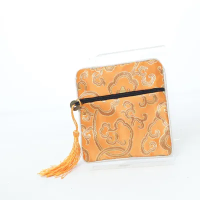 Portmonnä (Orange, Guldfärgad)
