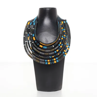Neck ring (Black, Multicolored) Unknown metal