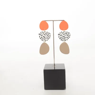 Øreringe (Orange, Brun, Flerfarvet) fra Fashion Jewelry Plast