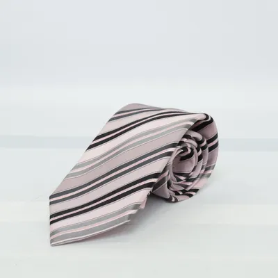 Tie (Pink, Gray) from David Saddler Silk