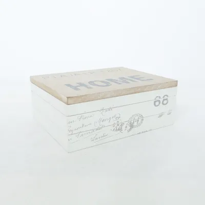 Förvaringslåda (Beige, Vit)