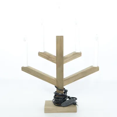 Bougeoir électrique de l'Avent (Marron, Blanc) de Mio
