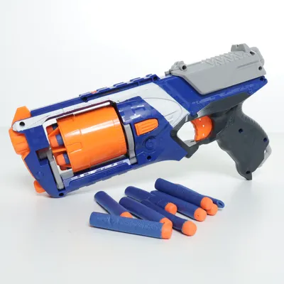 Knallskottspistol (Blå, Orange, Svart) från Nerf