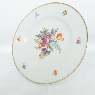 Plate (White, Multicolored) from Bavaria Schumann