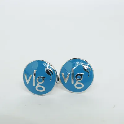 Manchetknopen (Blauw, Zilver) Roestvrij staal