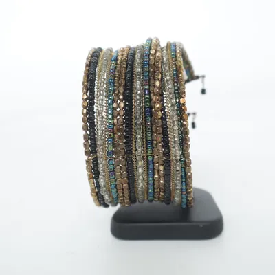Bracelet (Marron, Bleu, Multicolore) Métal inconnu