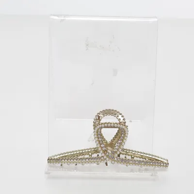 Hårklämma (Guldfärgad, Vit)