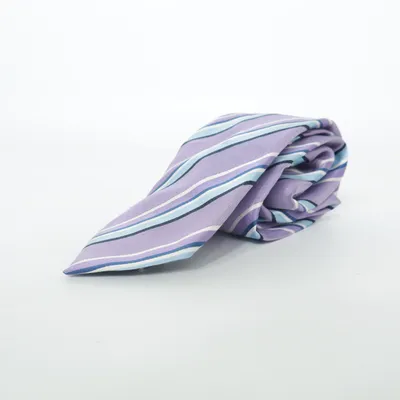Krawatte (Lila, Blau, Weiß) von Atlas Design Seide