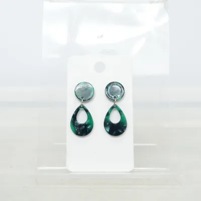 Örhängen (Grön) Plast