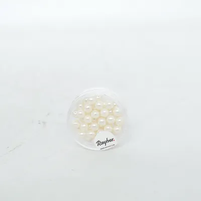 Plastic beads (White) from Rayher